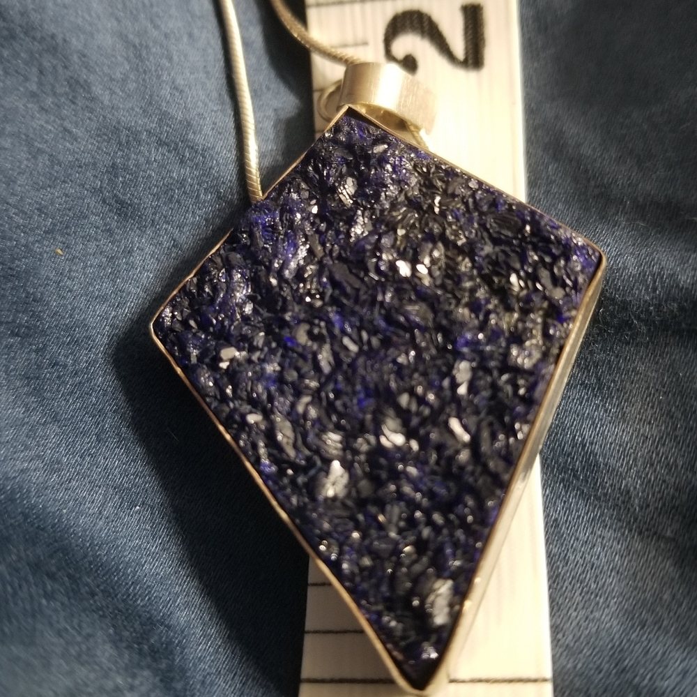 925 Druzy Azurite-Blue Necklace